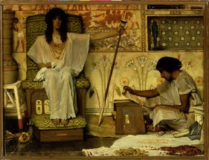José, supervisor de los graneros del faraón, 1874 de Lawrence Alma Tadema